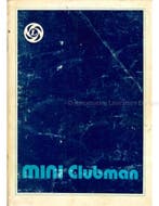 1977 MINI CLUBMAN INSTRUCTIEBOEKJE NEDERLANDS
