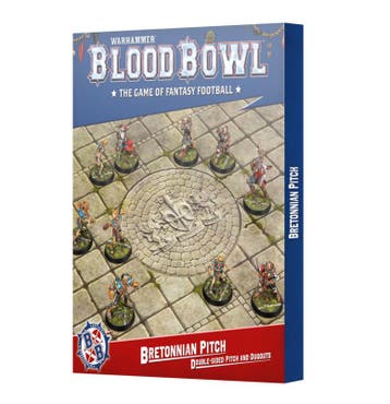 Blood Bowl Bretonnian team pitch and dugouts (Warhammer, Hobby en Vrije tijd, Ophalen of Verzenden, Nieuw