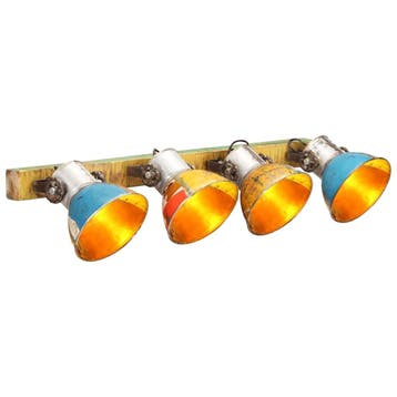 vidaXL Wandlamp industrieel E27 90x25 cm meerkleurig, Verzenden, Nieuw