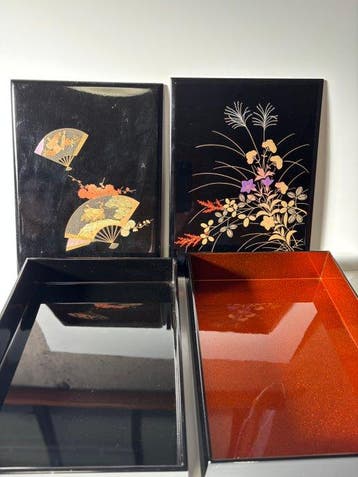 japanese lacquer echizen  - Doos (2) - lakwerk,