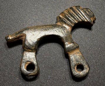 Oud-Romeins Brons Symbolische dubbele-lus amulet in de vorm