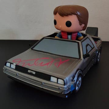 Funko - Funko Pop Michael J. Fox Signed DeLorean with Marty