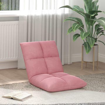 vidaXL Verstelbare vlo stoelen Roze Fluweel, Huis en Inrichting, Stoelen, Verzenden, Nieuw