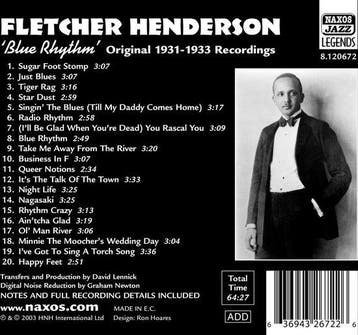 Fletcher Henderson Feat. Coleman Hawkins - Blue Rhythm, Cd's en Dvd's, Verzenden, Nieuw in verpakking