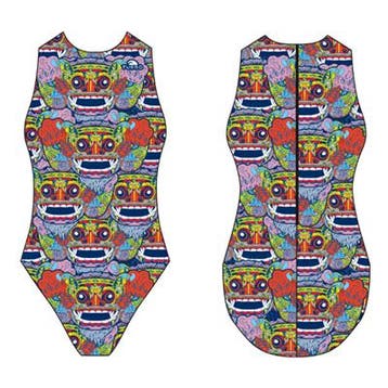 Special Made Turbo Waterpolo badpak Bali Tribal, Nieuw