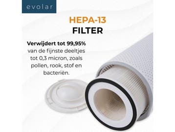 Evolar Pure4 - Luchtreiniger - HEPA 13 Filter - CADR:, Verzenden, Nieuw