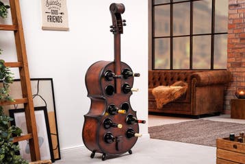 Extravagant wijnrek CELLO 133cm bruin grenenhout voor 10, Ophalen of Verzenden, Nieuw