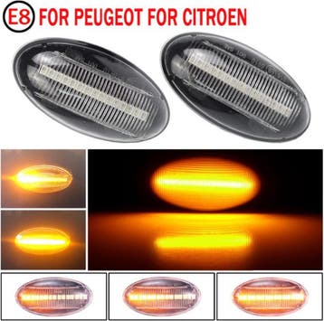 Dynamisch knipperlicht WIT Peugeot 307 206 407 107 607, Nieuw