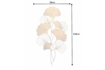 Elegante wanddecoratie GINKGO 110cm goud in filigrane, Ophalen of Verzenden, Nieuw