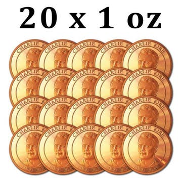 Verenigde Staten. 20 x 1 oz Charlie Kirk 999 Fine Copper