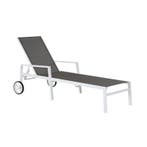 *WOONWINKEL* Brafab Leone Zonnebed Wit Aluminium, Verzenden, Nieuw