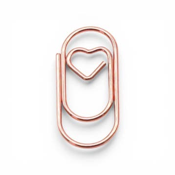 20 mini paperclips rose hartje - papierklem - leuk inpakk..., Ophalen of Verzenden, Nieuw in verpakking, Overige typen
