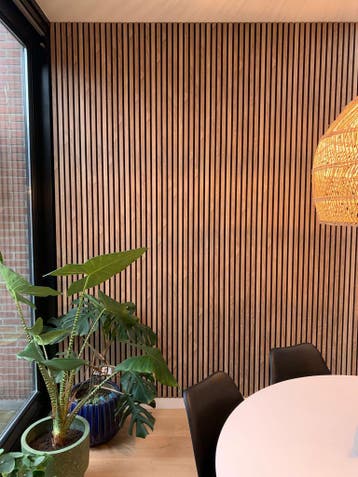 Wandpanelen 280x60 Lattenwand akoestische wandpanelen Hout, Ophalen of Verzenden, Nieuw