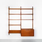 Vintage Deense Poul Cadovius wandkast in teakhout, Huis en Inrichting, Ophalen, Gebruikt, 150 tot 200 cm, Teakhout