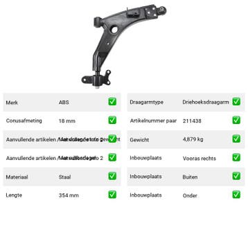 Draagarm Chevrolet Evanda 2.0 () Van 2005-03 tot 2006-12 - A, Verzenden, Nieuw, Chevrolet