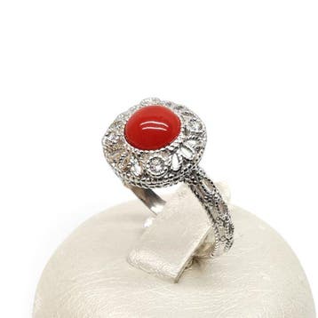 Koraal - Argento 925 - Ring - Italiaans vakmanschap