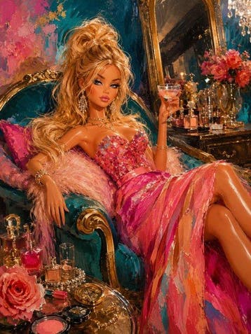 Shayer - Barbie – Champagne Dreams - XL - 60x80cm - 1/1