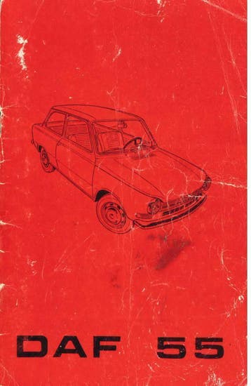 1970 DAF 55 HANDLEIDING INSTRUCTIEBOEK HANDBOEK NEDERLANDS, Verzenden