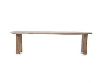 Eettafel Josh eiken organisch 300x110 cm - Bruin | Eleonora, Huis en Inrichting, Tafels | Eettafels, Ophalen of Verzenden, Nieuw