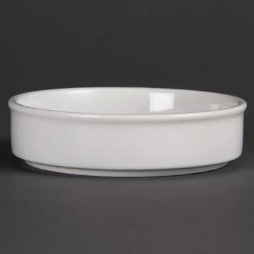 Whiteware stapelbare witte tapasschaaltjes 13,4cm (6 stuks), Verzenden