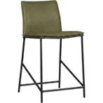 Leren barkruk laag Favor - Granada Moss (olijf/groen) -, Huis en Inrichting, Barkrukken, 60 tot 90 cm, Nieuw, Leer, Ophalen of Verzenden