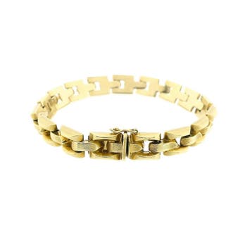 Gouden Bismarck schakelarmband, Ophalen of Verzenden, Gebruikt, Goud, Goud