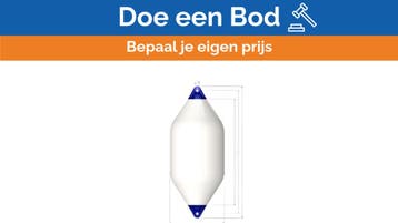 Bieden: Polyform F11 white heavy duty fender 145 x 60 cm, Ophalen of Verzenden, Nieuw