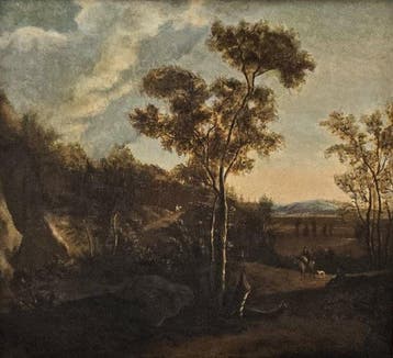 Artista nordico italianizzante (XVIII) - Paesaggio, Antiek en Kunst