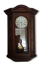 Wand-Pendeluhr mit Schlag - Hermle - Vintage - Messing -