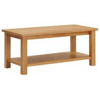 vidaXL Salontafel 90x45x40 cm massief eikenhout, Huis en Inrichting, Tafels | Salontafels, Minder dan 50 cm, 50 tot 100 cm, Verzenden