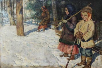Europese school (XX) - Bambini nella neve