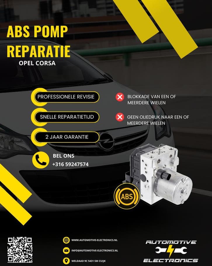 ABS pomp revisie Corsa D AG5 0265251864 13350598 0265951752, Auto-onderdelen, Remmen en Aandrijving, Gereviseerd, Alfa Romeo, Audi