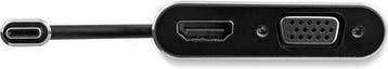 StarTech USB-C naar VGA en HDMI adapter 2-in-1 4K 30Hz space, Ophalen of Verzenden, Refurbished, StarTech