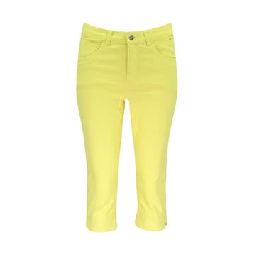 MAC • gele Dream Capri cotton broek • 34, Verzenden, Nieuw, Maat 34 (XS) of kleiner, Geel