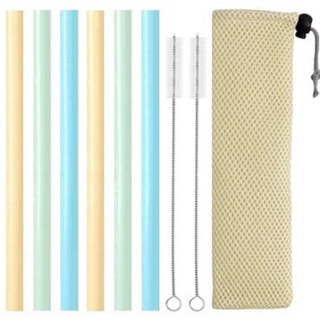 Fako Bijoux - Siliconen Rietjes XL Set -  6 Herbruikbare XL, Verzenden, Nieuw