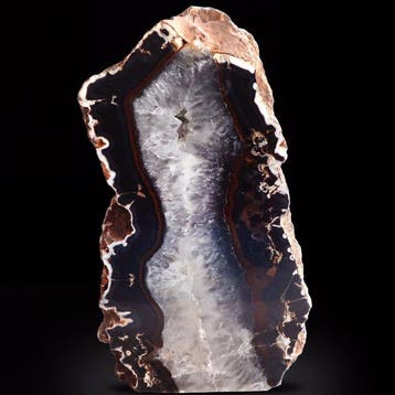 Zwarte agaat - Geode - 18x10x5 cm- 1.55 kg