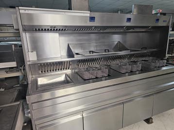 Hakto gereviseerde  Bakwand Friteuse 3x 2 manden + bakplaat, Ophalen of Verzenden, Gebruikt