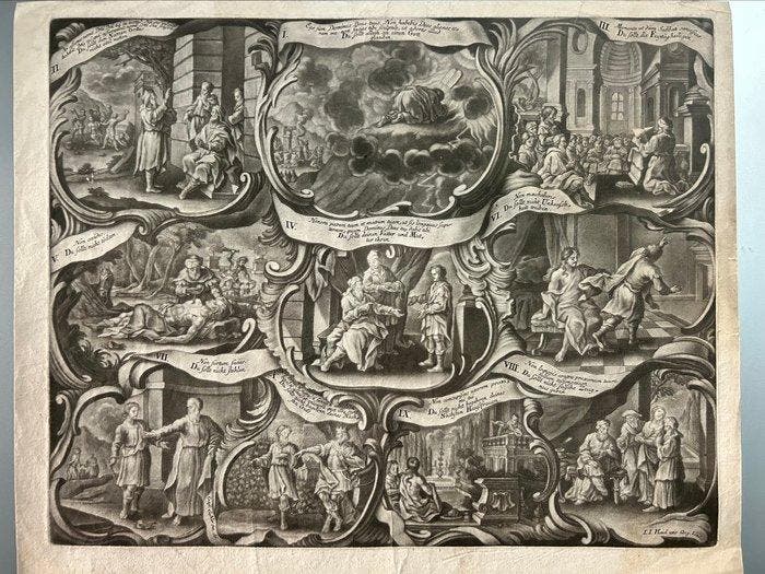 Johann Jakob Haid (1704–1767) - Die Zehn Gebote (I Dieci, Antiek en Kunst, Antiek | Overige Antiek