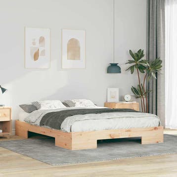 vidaXL Bedframe Bruin 160 x 200 cm, Huis en Inrichting, Slaapkamer | Bedden, Bruin, Verzenden, Hout, Nieuw