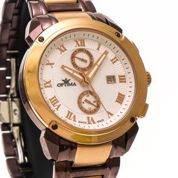 Optima - Swiss Made Dual Time Watch - OSC241-CR-7 - Zonder, Nieuw