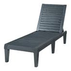 Ligbed Ateleta 172x58x73,5 cm zwart gestructureerd casa.pro, Tuin en Terras, Tuinsets en Loungesets, Verzenden, Nieuw