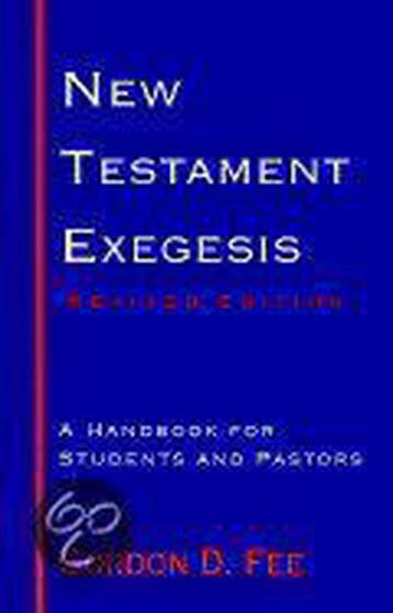 New Testament Exegesis - Gordon D. Fee 9780664254421, Verzenden, Gelezen, Gordon D. Fee