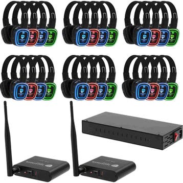 Devine BeatStream Silent Disco set met 48 hooftelefoons + 2, Verzenden, Nieuw