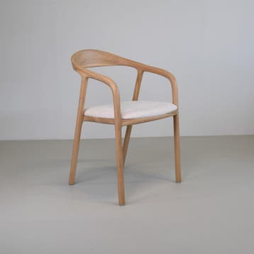 Mera eetkamerstoel met armleuning | Teak | 3 uitvoeringen, Huis en Inrichting, Stoelen, Nieuw, Hout, Modern / minimalistisch / Scandinavisch / Japandi