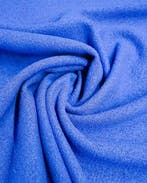 Luxe Wol Bouclé Blauw, Nieuw, Blauw