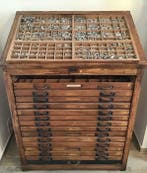 Materiel DImprimerie Fonderie Vanderborcht - Ladekast -