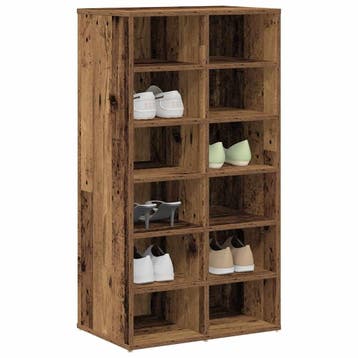 vidaXL Schoenenrek 54x34x100,5 cm bewerkt hout oud, Verzenden, Nieuw