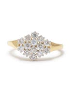 Statement ring - 18 karaat Geel goud - 0.52ct. tw. Diamant