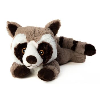 Habibi magnetron knuffel wasbeer - grijs - 30 cm, Verzenden, Nieuw