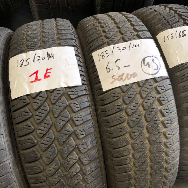 2 x Sava 185-70-14 4 Seizoenbanden 6,5mm, Auto-onderdelen, Banden en Velgen, 14 inch, All Season, 185 mm, Personenwagen, Gebruikt